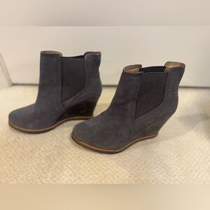 Splendid Gray Suede Wedge Boots